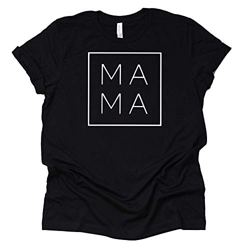 Mama Square T-Shirt Mom Shirt Unisex Casual Letter Print Short Sleeve Tops Tee