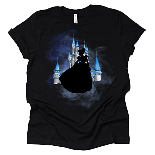 Cinderella Shirt Castle Blue Mist Adult Disney Theme Graphic Tee T-Shirts