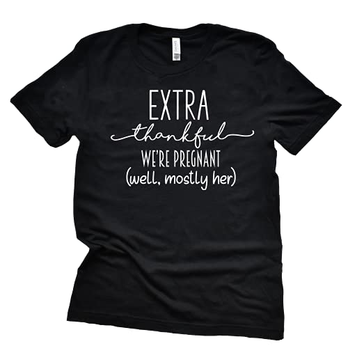 Extra Thankful This Year Shirt, Thanksgiving Pregnancy Announcement Shirt, Matching Couples Shirts