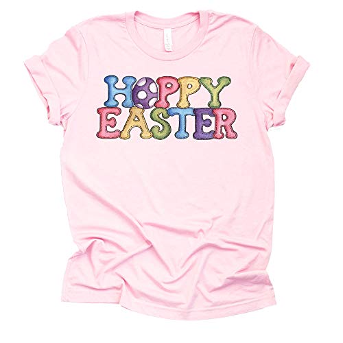 Hoppy Easter Shirt, Easter Shirt for Women Tee T-Shirt Unisex Short Sleeve