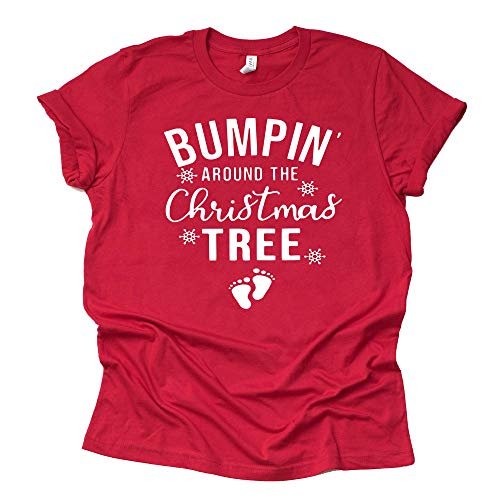 Bumpin Around The Christmas Tree Shirt, Christmas Unisex Shirt, Pregnancy Announcement Shirt