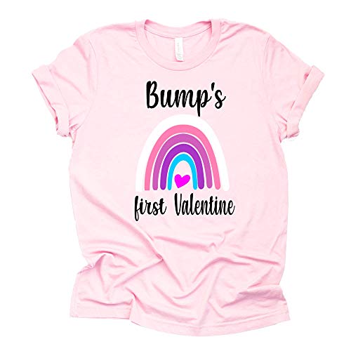 Bump's First Valentine Shirt, Growing My Valentine Valentines Day Pregnant Pregnancy Announcement Shirt