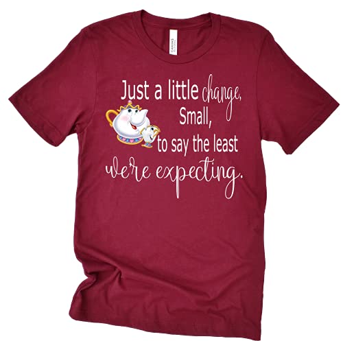 There May be Something There, That wasn't there before shirt, Beauty and The Beast Chip Miss Pot T Shirt Disney Pregnancy Announcement Tee Shirt Sold Individually