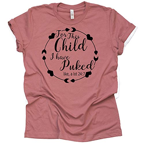 For This Child I Have Puked Shirt, Baby Announcement Shirt, Unisex Short Sleeve