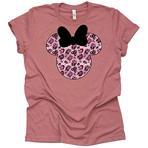 Leopard Rose Gold Mickey Shirt, Rose Gold Shirt, Mickey Shirt for Adult Unisex Short Sleeve Tshirt