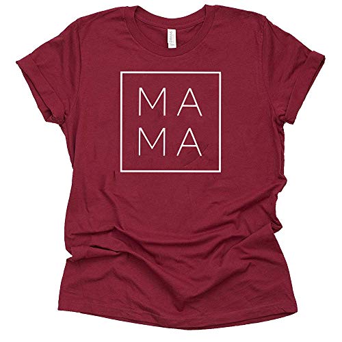 Mama Square T-Shirt Mom Shirt Unisex Casual Letter Print Short Sleeve Tops Tee