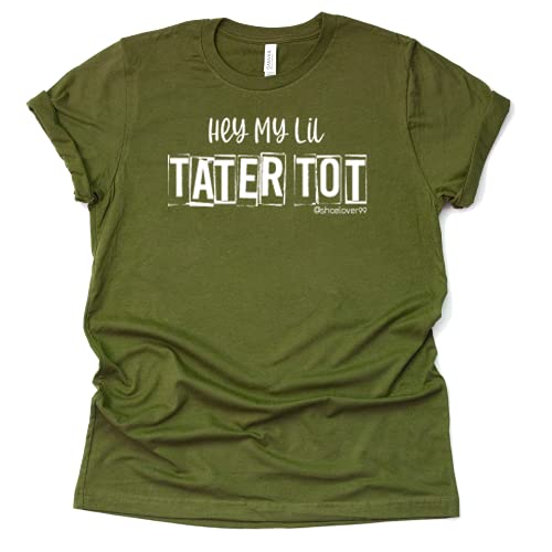 Hey My Lil Tater Tot T Shirt Shoelover99 Merch Ophelia Unisex Funny Tees Casual Short Sleeve