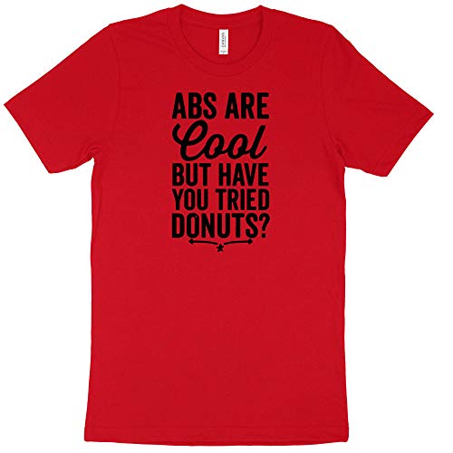 Abs are Cool But Have You Tried Donuts T-Shirt - Novelty Shirt Short Sleeve Print Casual Top