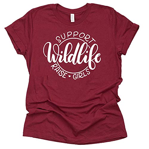 Support Wildlife Raise Girls T Shirt Unisex Arrow Cute Letter Print T-Shirt