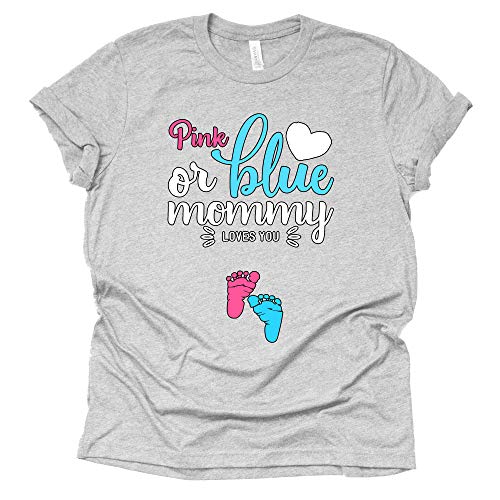 Pink or Blue Mommy Love You Shirt, Matching Daddy Shirt, Pregnancy Announcement Shirt, Baby Announcement, Pregnancy Reveal, Sold Separately