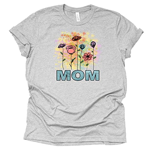 Wildflower Mom Shirt for Women - Mother Tee Shirt, Dinosaur Mom Shirt, Mama Shirt, Dinosaur Shirt, Gift for mom