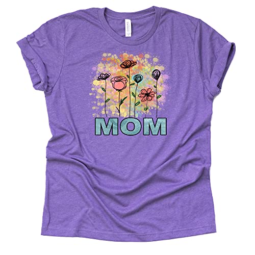 Wildflower Mom Shirt for Women - Mother Tee Shirt, Dinosaur Mom Shirt, Mama Shirt, Dinosaur Shirt, Gift for mom