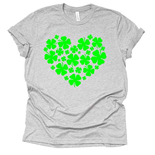 Shamrock Heart Shirt St Patrick's Day T-Shirt St Patty Day Green Clover T-Shirt