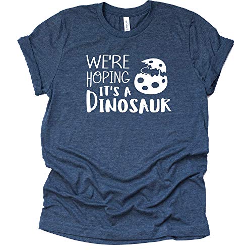 We're Hoping for a Dinosaur Shirt Pregnancy Announcement Unisex Shirt Short Sleeve Tops Tee