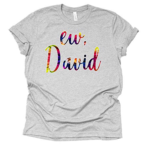 Ew David T-Shirt Tie Dye Shirt Moira Alexis Rose Schitt's Creek Sitcom Novelty T-Shirt Short Sleeve Print Casual Top