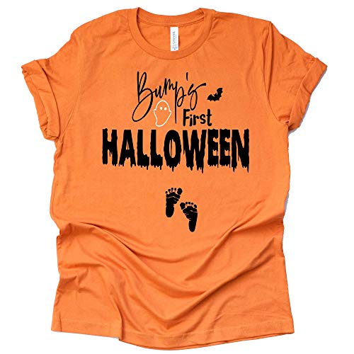 Bump's First Halloween Shirt, Baby Halloween Pregnancy Shirt, Pregnancy Announcement