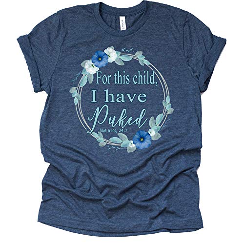 For This Child I Have Puked Shirt, Baby Announcement Shirt, Unisex Short Sleeve