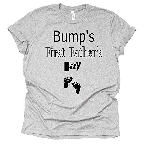 Bump's First Father's Day Shirt, Pregnancy Announcement Shirt, Women's Short Sleeve