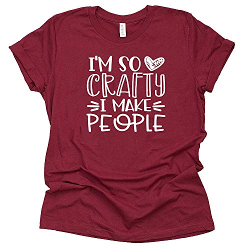 I'm So Crafty I Make People Shirt Pregnancy Announcement T-Shirt Unisex Short Sleeve Tops Tee