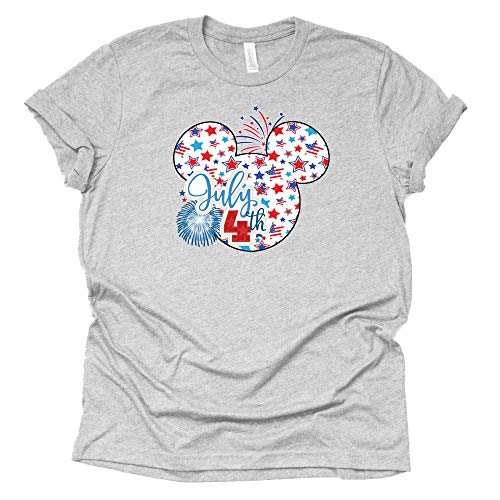 July 4th Shirt, Mickey America Unisex Short Sleeve Graphic T-Shirt