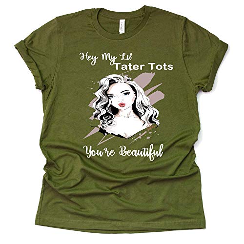 Hey My Lil Tater Tots You're Beautiful T Shirt Shoelover99 Merch Ophelia Nichols Unisex Print Tees Casual Short Sleeve