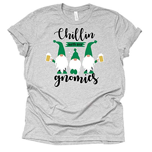 Chillin with The Gnomes Shirt, St Patricks Shirt, St Paddys Shirt for Women Tee T-Shirt