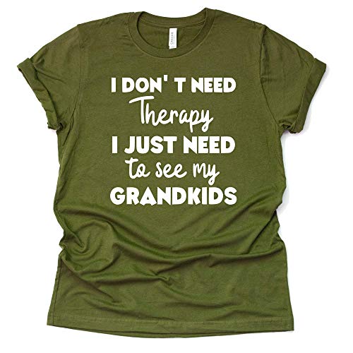 I Don't Need Therapy I Just Need to See My Grandkids Shirt T-Shirt Unisex Funny Grandparent Tee