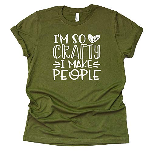 I'm So Crafty I Make People Shirt Pregnancy Announcement T-Shirt Unisex Short Sleeve Tops Tee