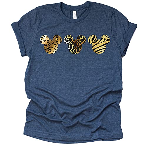 Leopard Print Mickey Shirt, Animal Kingdom Shirt for Women, Graphic T-Shirt for Women