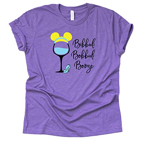 Bibbidi Bobbidi Booze Shirt, Cinderella Wine Glass Epcot Shirt, Theme Park Shirt Unisex Short Sleeve