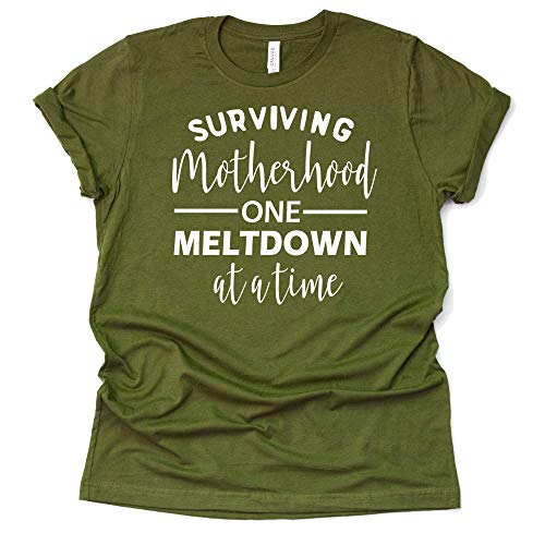 Womens Mom Life, Surviving Motherhood One Meltdown at a Time T-Shirt Unisex Shirt