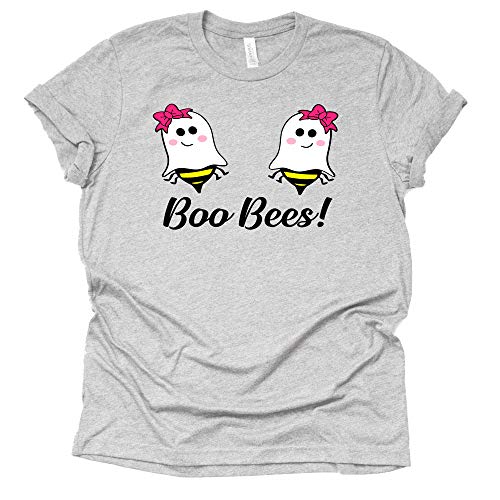 Boo Boo Bees T Shirt Ghosts with Bows for Women Couples Ghost Halloween Costume Ladies Shirts Funny Graphic Tee