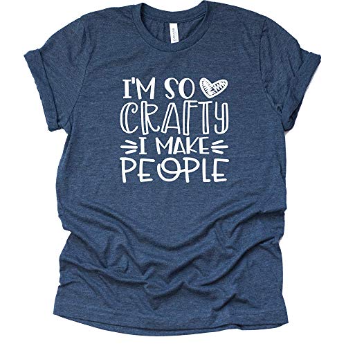 I'm So Crafty I Make People Shirt Pregnancy Announcement T-Shirt Unisex Short Sleeve Tops Tee