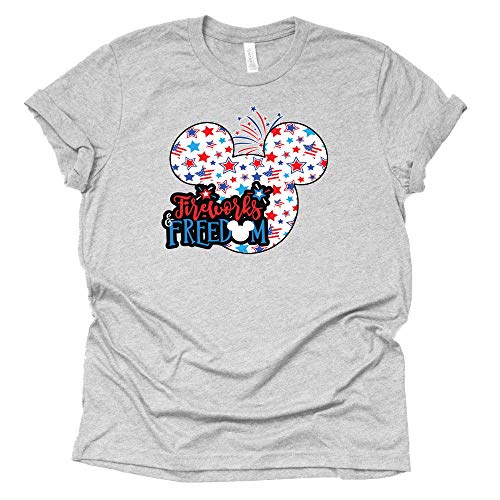 July 4th Shirt, Freedom Firework Mickey Unisex Shirt Short Sleeve T-Shirt