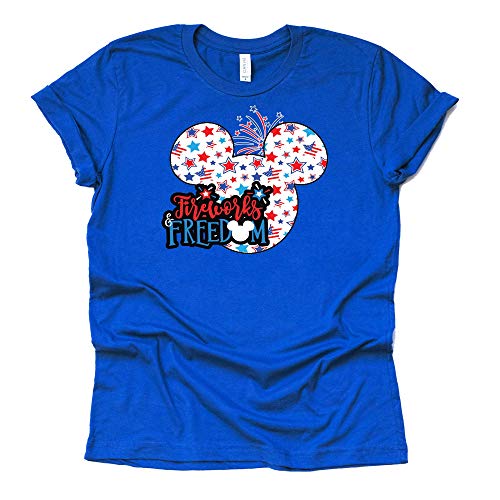 July 4th Shirt, Freedom Firework Mickey Unisex Shirt Short Sleeve T-Shirt