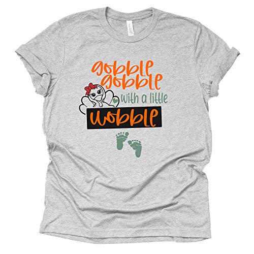 Gobble Gobble with a Little Wobble Shirt, Unisex Shirt, Thanksgiving Pregnancy Announcement Unisex Shirt