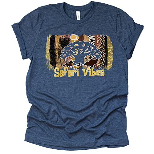 Safari Vibes Leopard Print Shirt, Animal Kingdom Shirt for Men Women, Animal Print Graphic T-Shirt