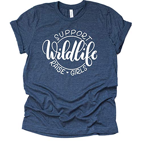 Support Wildlife Raise Girls T Shirt Unisex Arrow Cute Letter Print T-Shirt