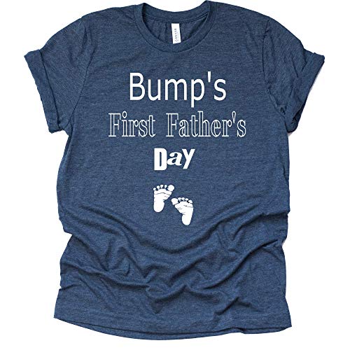 Bump's First Father's Day Shirt, Pregnancy Announcement Shirt, Women's Short Sleeve