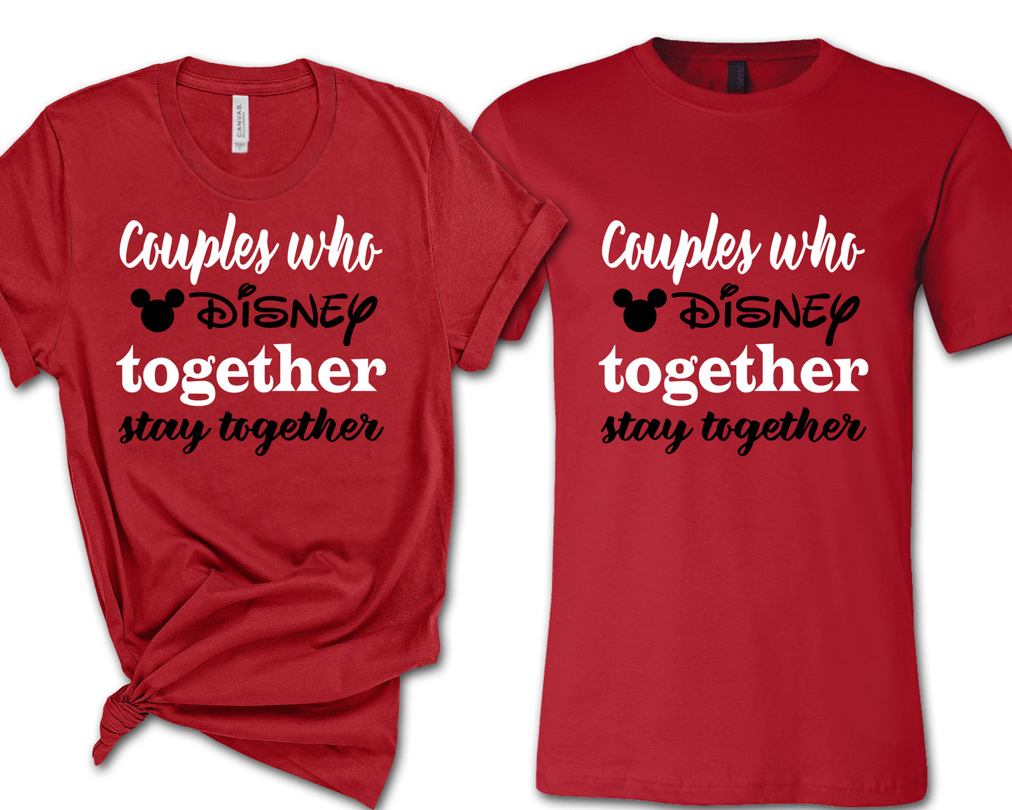 Couple Who Disney Together Stay Together Shirt, Matching Couple Unisex Shirts