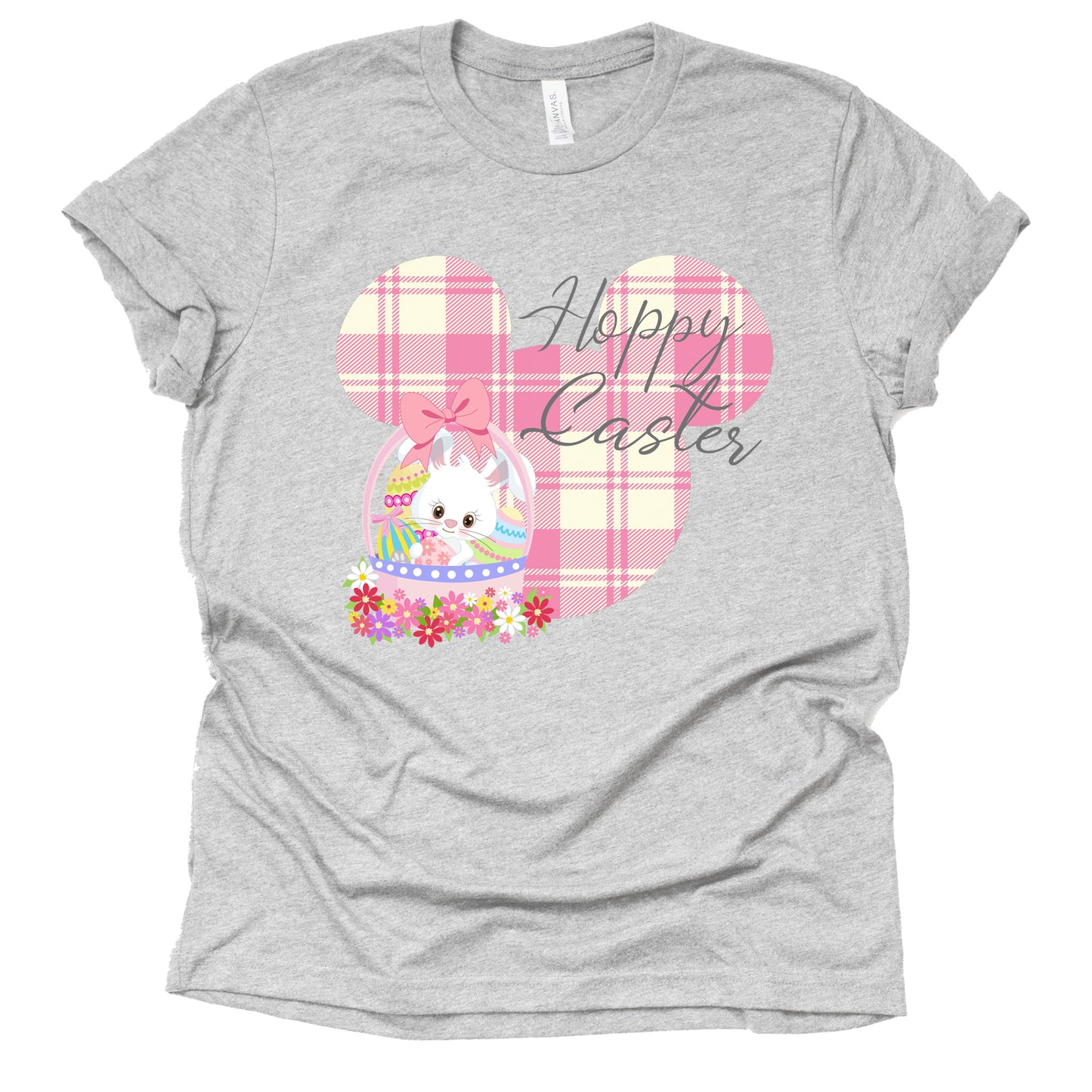 Mickey Hoppy Easter Shirt, Easter Shirt Short Sleeve Letter Print Funny Casual Tops Blouse