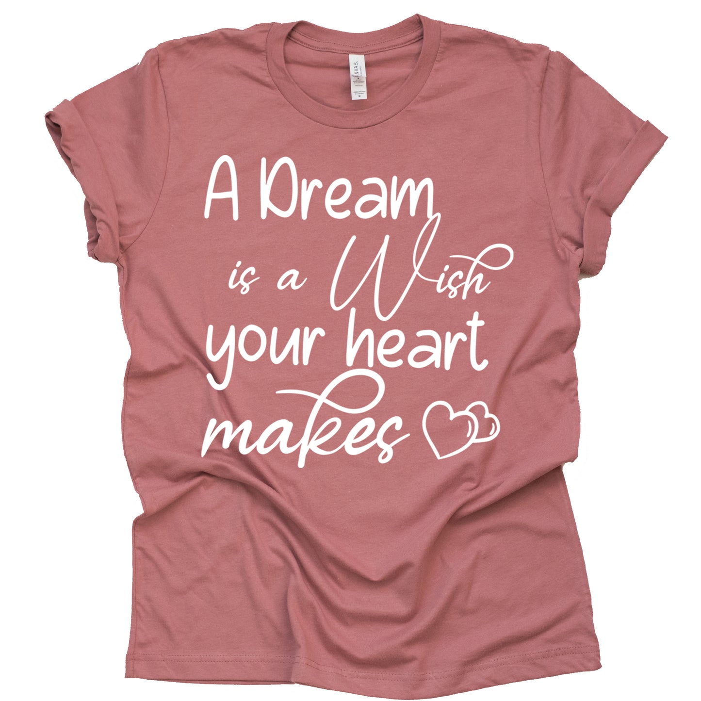 A Dream is A Wish Your Heart Makes Shirt Womens Funny Letter Printed Short Sleeve Happy Shirt Tops