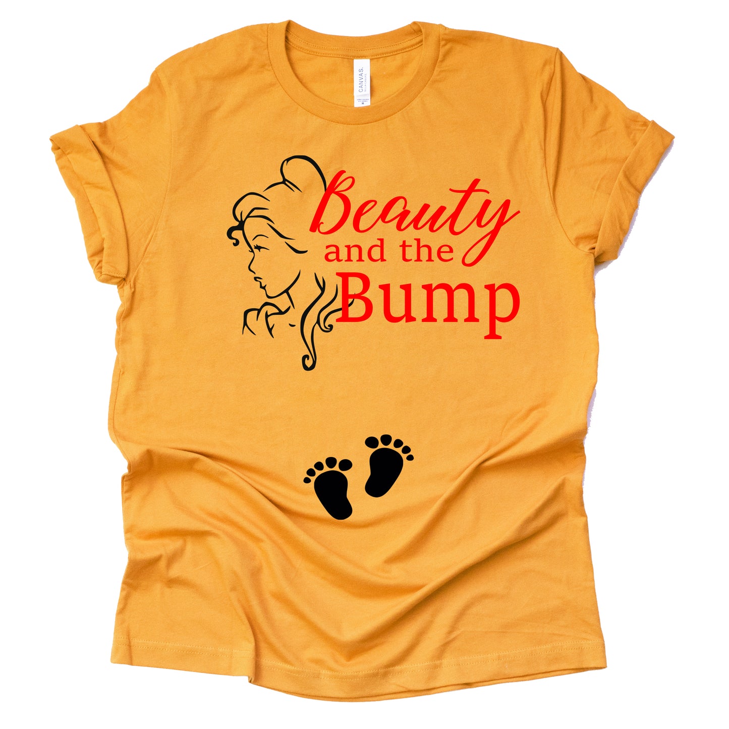 Beauty and The Beast Bump Mommy T Shirt Pregnancy Announcement Tee Shirt Unisex Short Sleeve