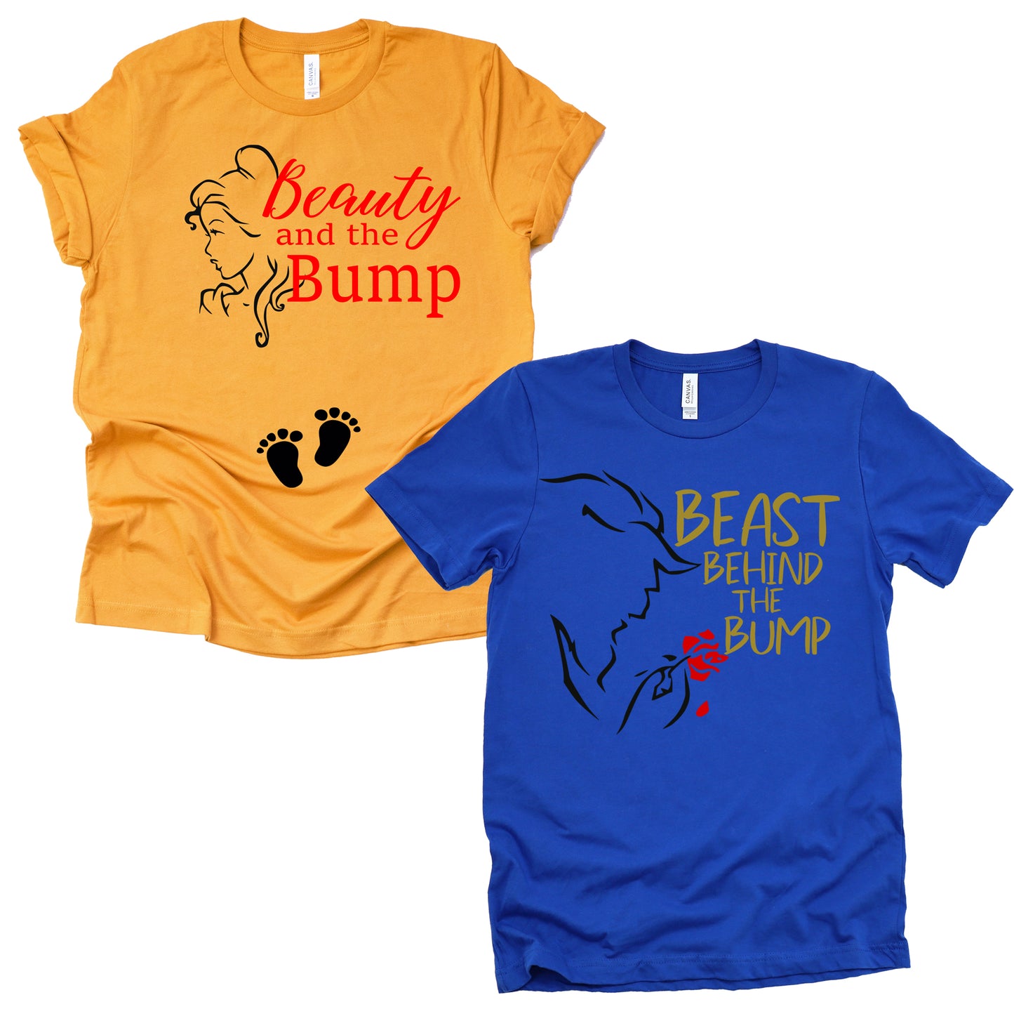 Beauty and The Beast Bump Mommy T Shirt Pregnancy Announcement Tee Shirt Unisex Short Sleeve