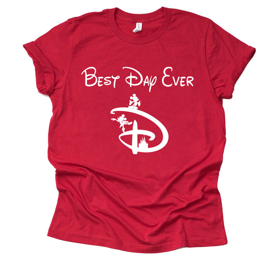 Best Day Ever Shirt, Birthday Shirt, Disney Mickey Printed Pullover Casual Tees T-Shirt