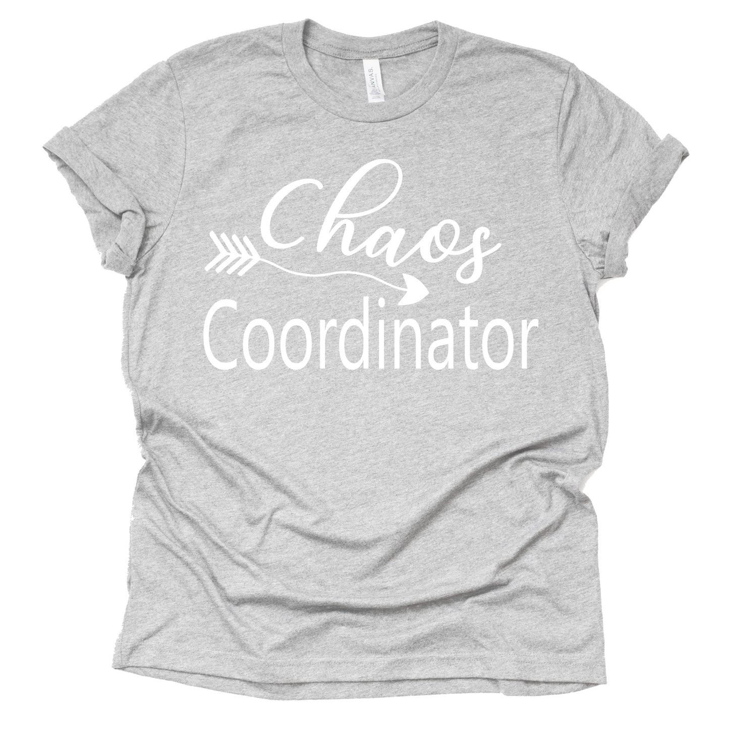 Chaos Coordinator Shirt Funny Letter Print T-Shirt Mom Unisex Short Sleeve Tops