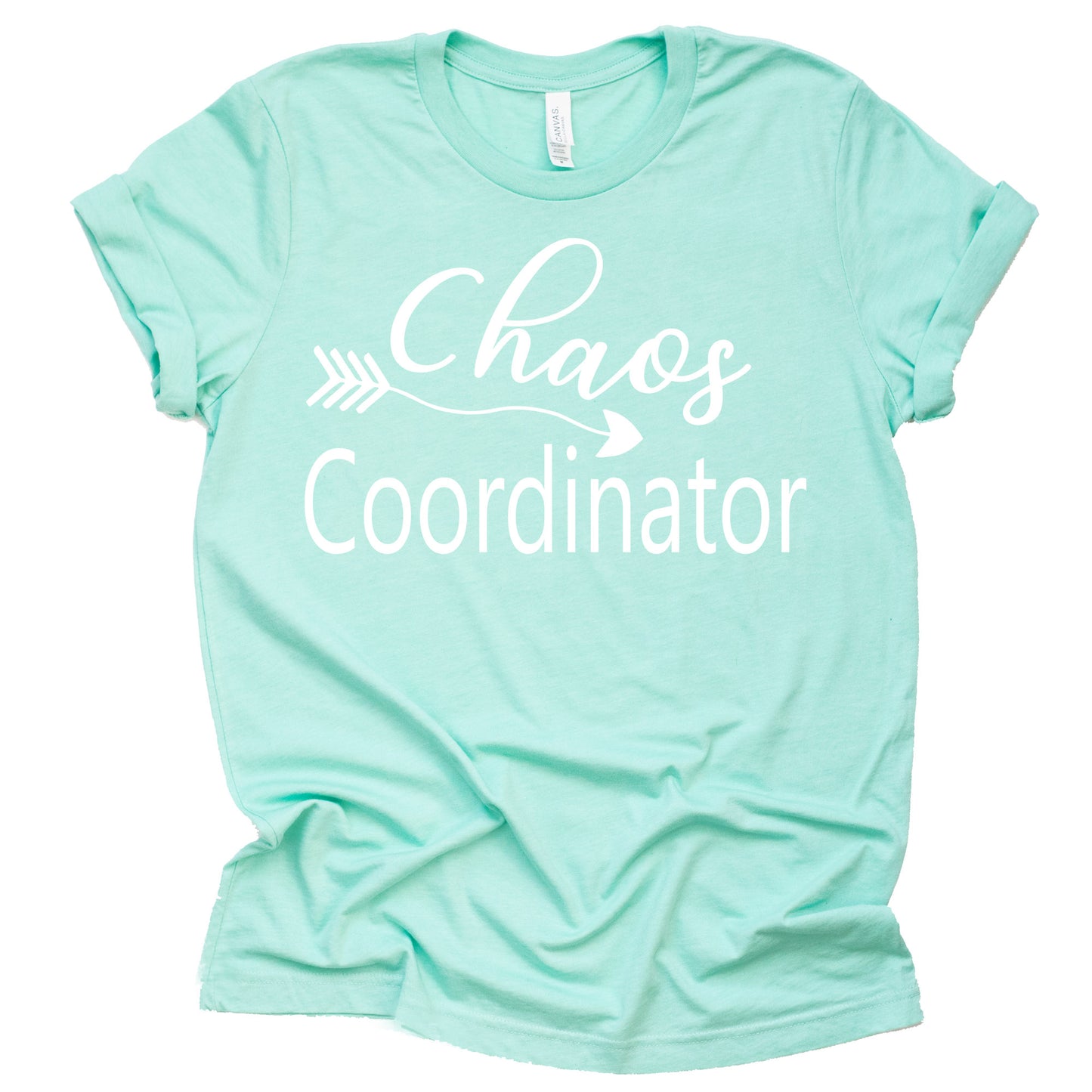 Chaos Coordinator Shirt Funny Letter Print T-Shirt Mom Unisex Short Sleeve Tops