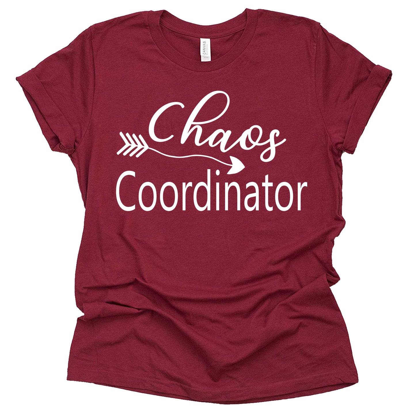 Chaos Coordinator Shirt Funny Letter Print T-Shirt Mom Unisex Short Sleeve Tops