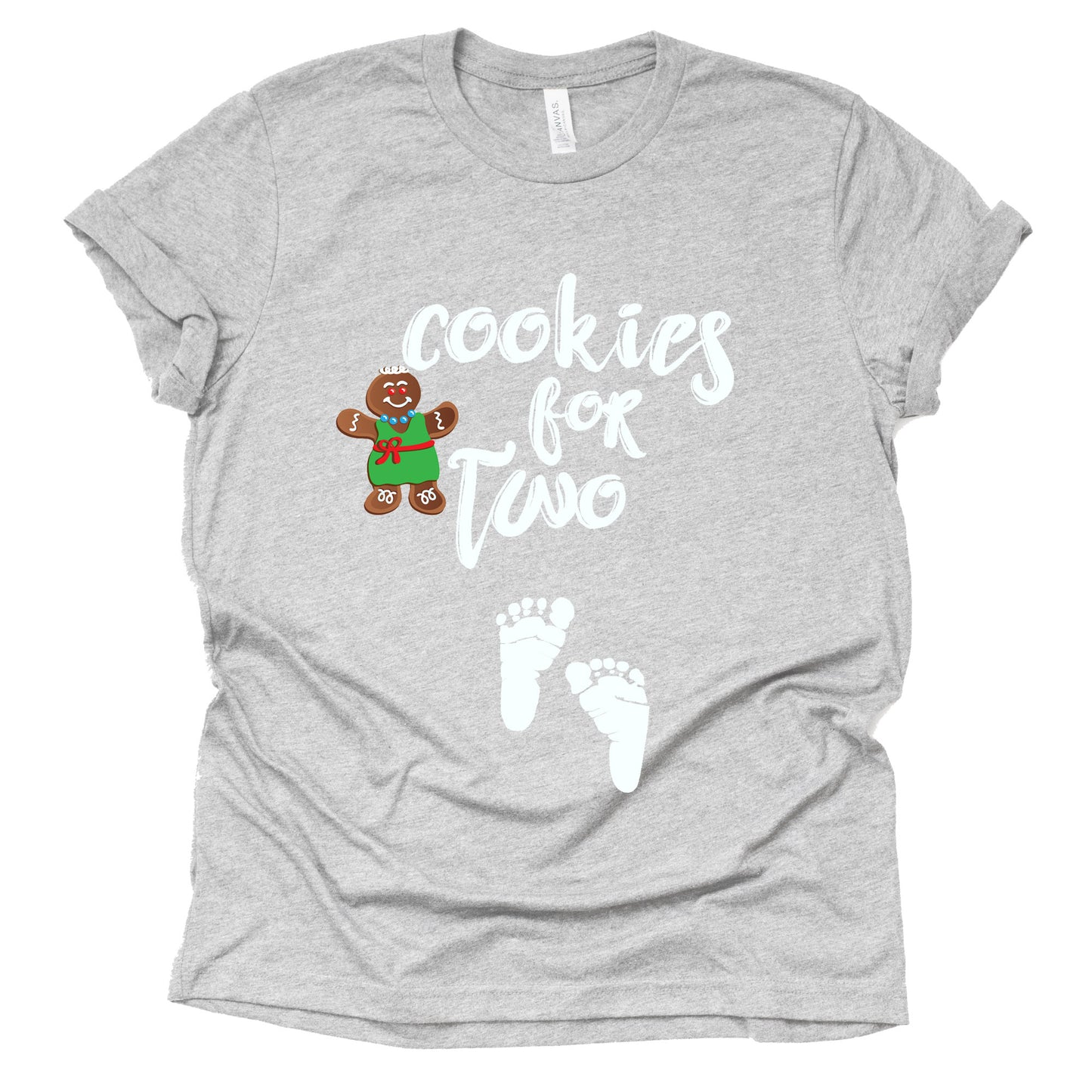 Cookies for Two Christmas Pregnancy Announcement Shirt Cute Premium T-Shirt