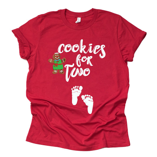 Cookies for Two Christmas Pregnancy Announcement Shirt Cute Premium T-Shirt